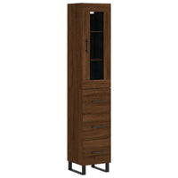 Thumbnail for Highboard Braun Eichen-Optik 34,5x34x180 cm Holzwerkstoff