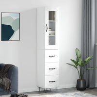 Thumbnail for Highboard Weiß 34,5x34x180 cm Holzwerkstoff