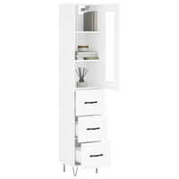 Thumbnail for Highboard Hochglanz-Weiß 34,5x34x180 cm Holzwerkstoff