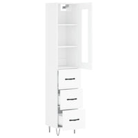 Thumbnail for Highboard Hochglanz-Weiß 34,5x34x180 cm Holzwerkstoff