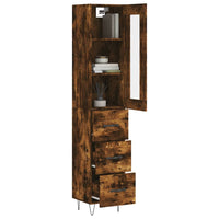Thumbnail for Highboard Räuchereiche 34,5x34x180 cm Holzwerkstoff
