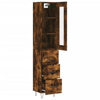 Thumbnail for Highboard Räuchereiche 34,5x34x180 cm Holzwerkstoff