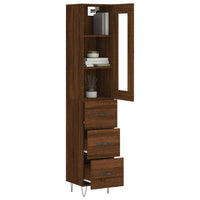 Thumbnail for Highboard Braun Eichen-Optik 34,5x34x180 cm Holzwerkstoff
