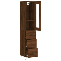 Thumbnail for Highboard Braun Eichen-Optik 34,5x34x180 cm Holzwerkstoff