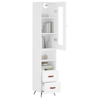 Thumbnail for Highboard Weiß 34,5x34x180 cm Holzwerkstoff