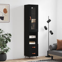 Thumbnail for Highboard Schwarz 34,5x34x180 cm Holzwerkstoff