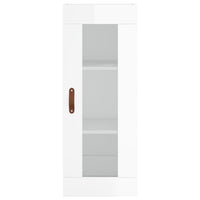 Thumbnail for Highboard Hochglanz-Weiß 34,5x34x180 cm Holzwerkstoff
