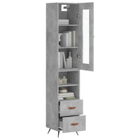 Thumbnail for Highboard Betongrau 34,5x34x180 cm Holzwerkstoff