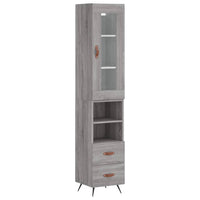 Thumbnail for Highboard Grau Sonoma 34,5x34x180 cm Holzwerkstoff