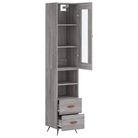 Thumbnail for Highboard Grau Sonoma 34,5x34x180 cm Holzwerkstoff