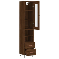 Thumbnail for Highboard Braun Eichen-Optik 34,5x34x180 cm Holzwerkstoff