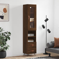 Thumbnail for Highboard Braun Eichen-Optik 34,5x34x180 cm Holzwerkstoff