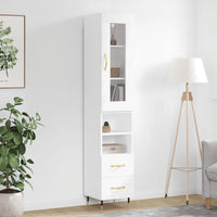 Thumbnail for Highboard Weiß 34,5x34x180 cm Holzwerkstoff