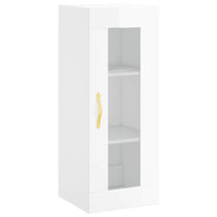 Thumbnail for Highboard Hochglanz-Weiß 34,5x34x180 cm Holzwerkstoff
