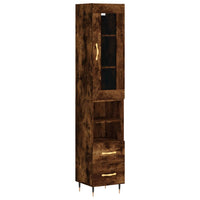 Thumbnail for Highboard Räuchereiche 34,5x34x180 cm Holzwerkstoff