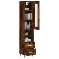 Thumbnail for Highboard Räuchereiche 34,5x34x180 cm Holzwerkstoff