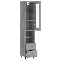 Thumbnail for Highboard Grau Sonoma 34,5x34x180 cm Holzwerkstoff