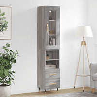 Thumbnail for Highboard Grau Sonoma 34,5x34x180 cm Holzwerkstoff