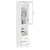 Thumbnail for Highboard Weiß 34,5x34x180 cm Holzwerkstoff