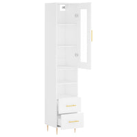 Thumbnail for Highboard Weiß 34,5x34x180 cm Holzwerkstoff