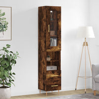 Thumbnail for Highboard Räuchereiche 34,5x34x180 cm Holzwerkstoff