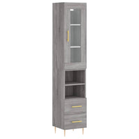 Thumbnail for Highboard Grau Sonoma 34,5x34x180 cm Holzwerkstoff