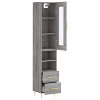 Thumbnail for Highboard Grau Sonoma 34,5x34x180 cm Holzwerkstoff