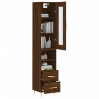 Thumbnail for Highboard Braun Eichen-Optik 34,5x34x180 cm Holzwerkstoff