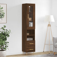 Thumbnail for Highboard Braun Eichen-Optik 34,5x34x180 cm Holzwerkstoff