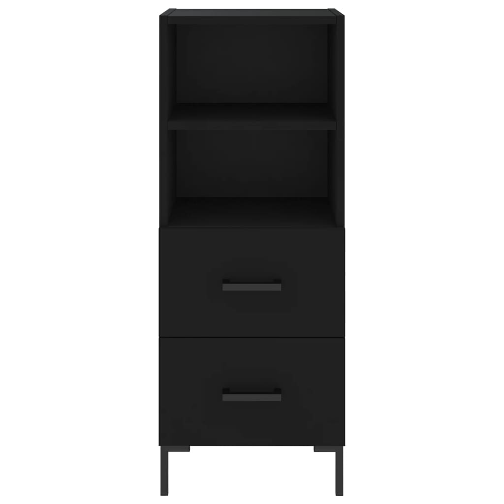 Highboard Schwarz 34,5x34x180 cm Holzwerkstoff