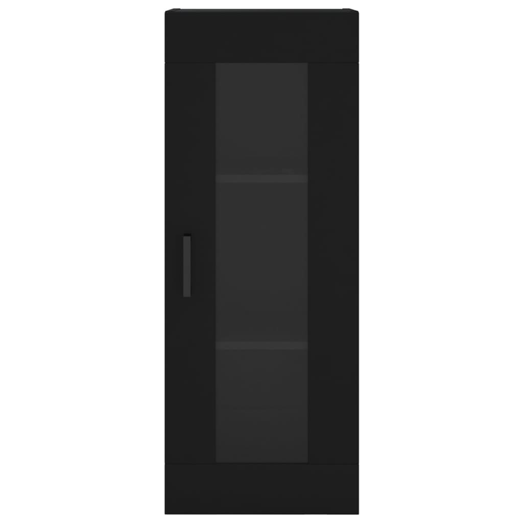 Highboard Schwarz 34,5x34x180 cm Holzwerkstoff