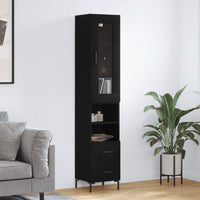 Thumbnail for Highboard Schwarz 34,5x34x180 cm Holzwerkstoff