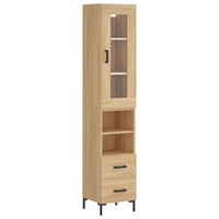 Thumbnail for Highboard Sonoma-Eiche 34,5x34x180 cm Holzwerkstoff