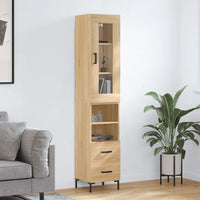 Thumbnail for Highboard Sonoma-Eiche 34,5x34x180 cm Holzwerkstoff