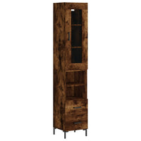 Thumbnail for Highboard Räuchereiche 34,5x34x180 cm Holzwerkstoff