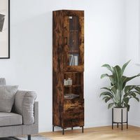 Thumbnail for Highboard Räuchereiche 34,5x34x180 cm Holzwerkstoff