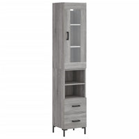 Thumbnail for Highboard Grau Sonoma 34,5x34x180 cm Holzwerkstoff