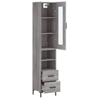 Thumbnail for Highboard Grau Sonoma 34,5x34x180 cm Holzwerkstoff