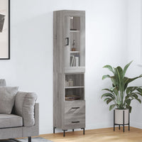 Thumbnail for Highboard Grau Sonoma 34,5x34x180 cm Holzwerkstoff