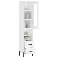 Thumbnail for Highboard Weiß 34,5x34x180 cm Holzwerkstoff