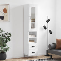 Thumbnail for Highboard Weiß 34,5x34x180 cm Holzwerkstoff