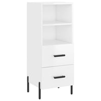 Thumbnail for Highboard Hochglanz-Weiß 34,5x34x180 cm Holzwerkstoff
