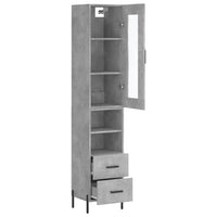 Thumbnail for Highboard Betongrau 34,5x34x180 cm Holzwerkstoff