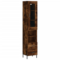 Thumbnail for Highboard Räuchereiche 34,5x34x180 cm Holzwerkstoff