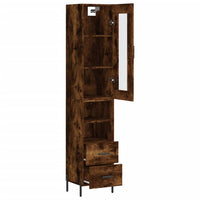 Thumbnail for Highboard Räuchereiche 34,5x34x180 cm Holzwerkstoff