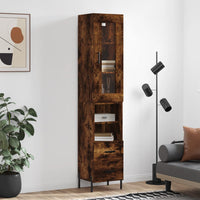 Thumbnail for Highboard Räuchereiche 34,5x34x180 cm Holzwerkstoff