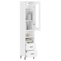 Thumbnail for Highboard Hochglanz-Weiß 34,5x34x180 cm Holzwerkstoff