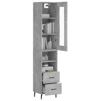 Thumbnail for Highboard Betongrau 34,5x34x180 cm Holzwerkstoff