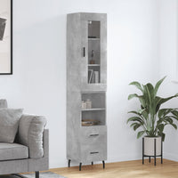 Thumbnail for Highboard Betongrau 34,5x34x180 cm Holzwerkstoff
