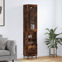 Thumbnail for Highboard Räuchereiche 34,5x34x180 cm Holzwerkstoff